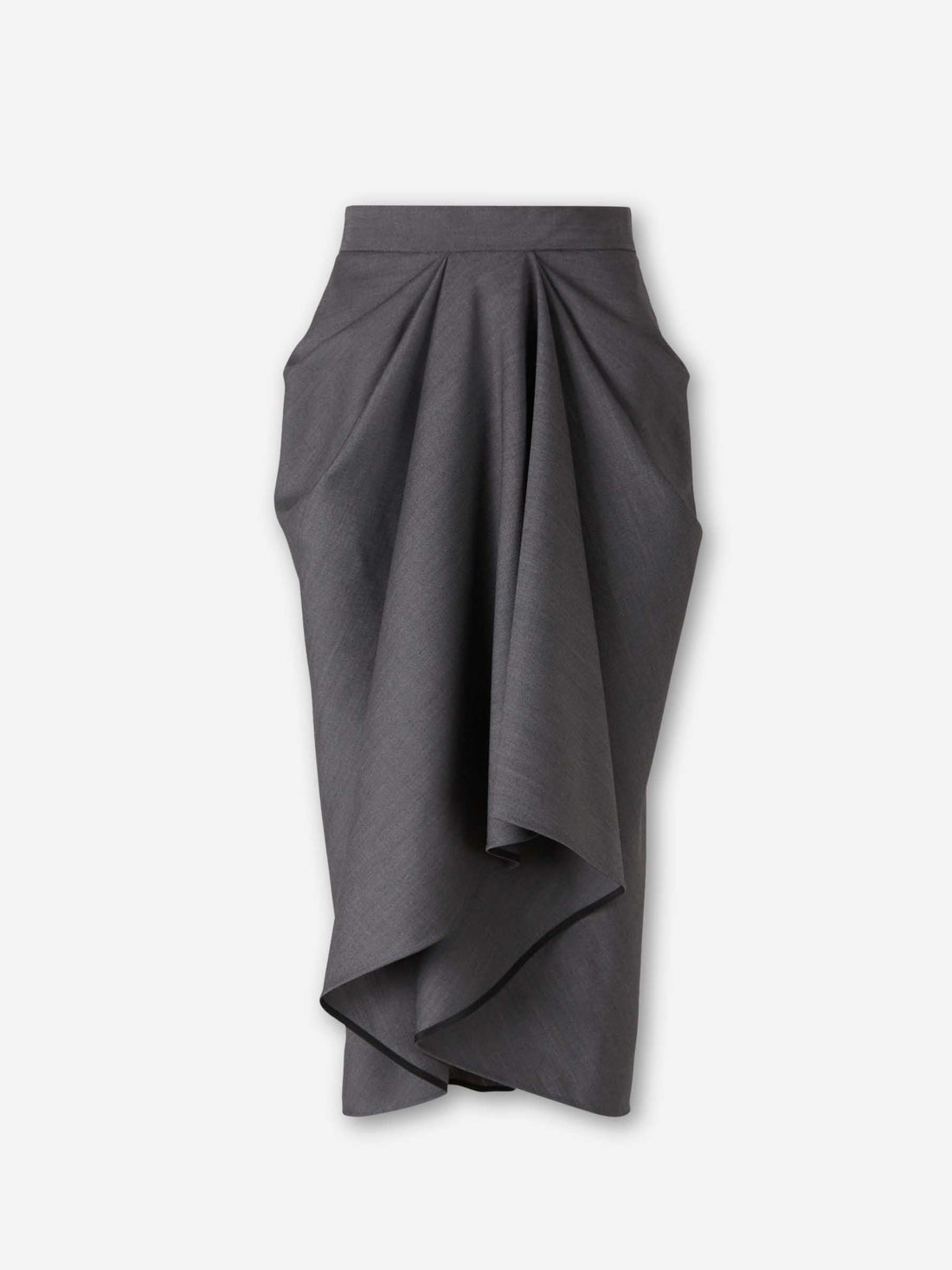 Outlet online Givenchy Mujer Falda Midi Drapeada color Gris sku 750-001727 01 - Foto 1