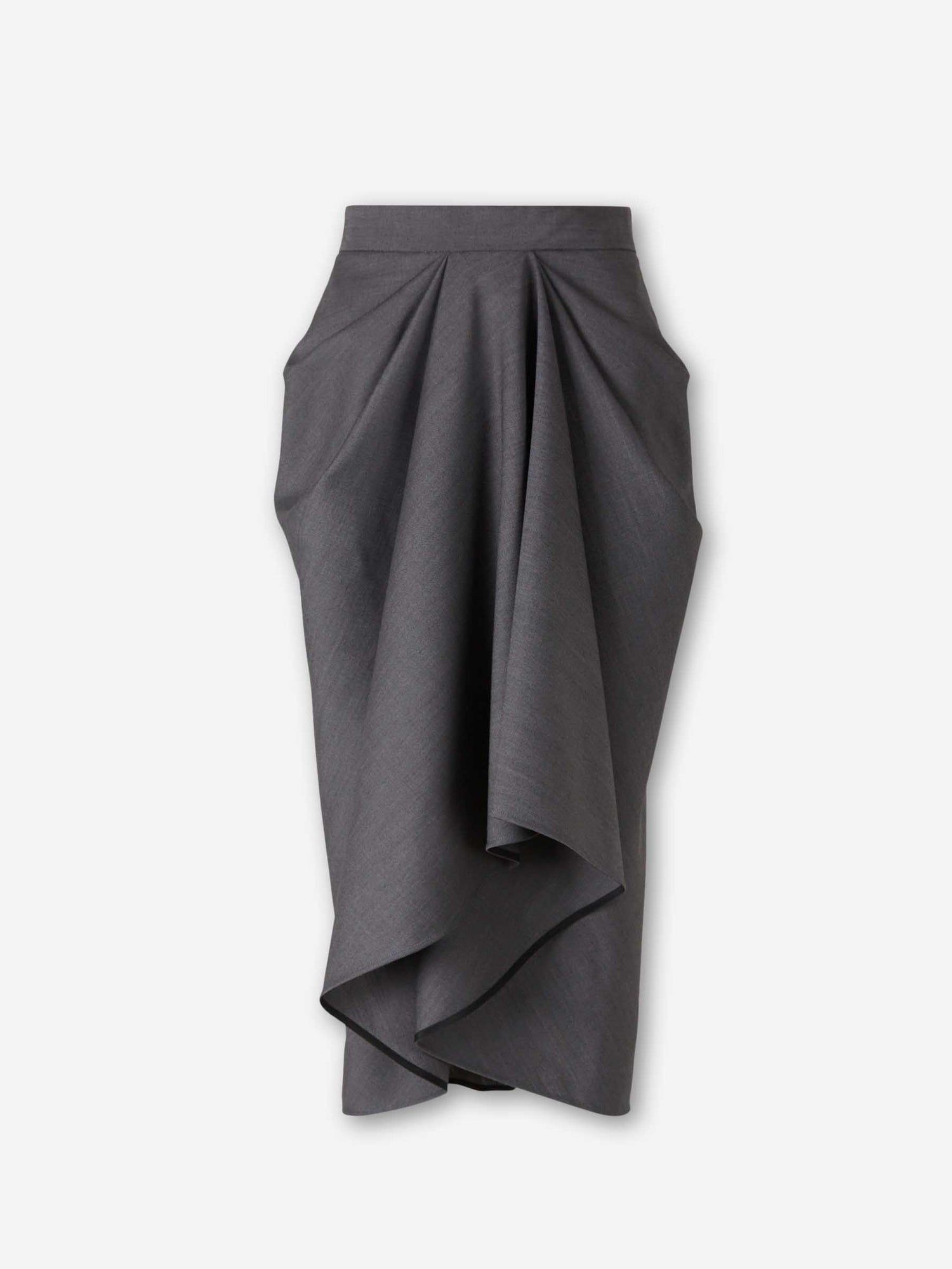 Outlet online Givenchy Mujer Falda Midi Drapeada color Gris sku 750-001727 01 - Foto 1