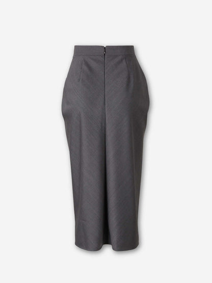 Outlet online Givenchy Mujer Falda Midi Drapeada color Gris sku 750-001727 01 - Foto 3