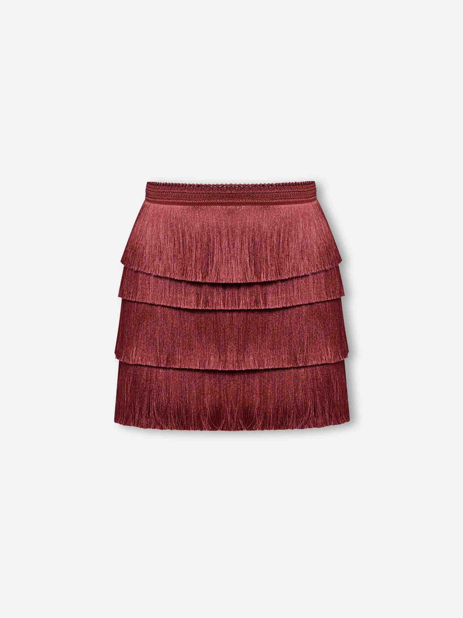 Outlet online PatBo Mujer Falda Flecos Amber color Terracota sku 750-001742 01 - Foto 1