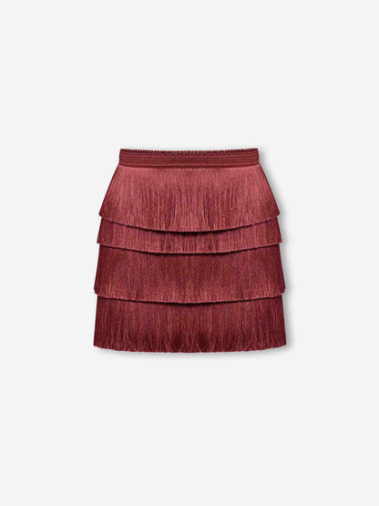 Outlet online PatBo Mujer Falda Flecos Amber color Terracota sku 750-001742 01 - Foto 1