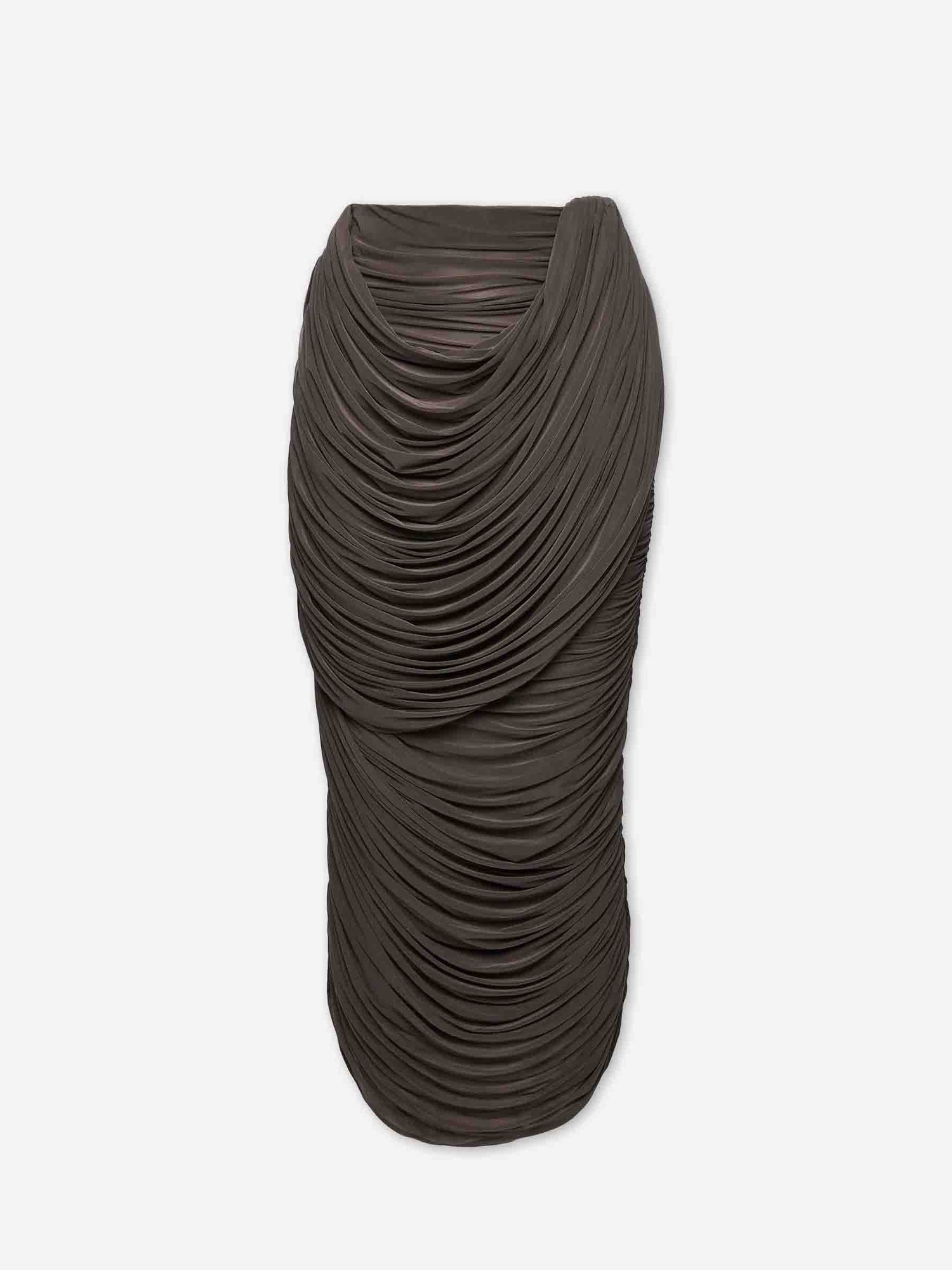 Outlet online Magda Butrym Mujer Falda Midi Drapeada color Marrón Oscuro sku 750-001746 01 - Foto 1