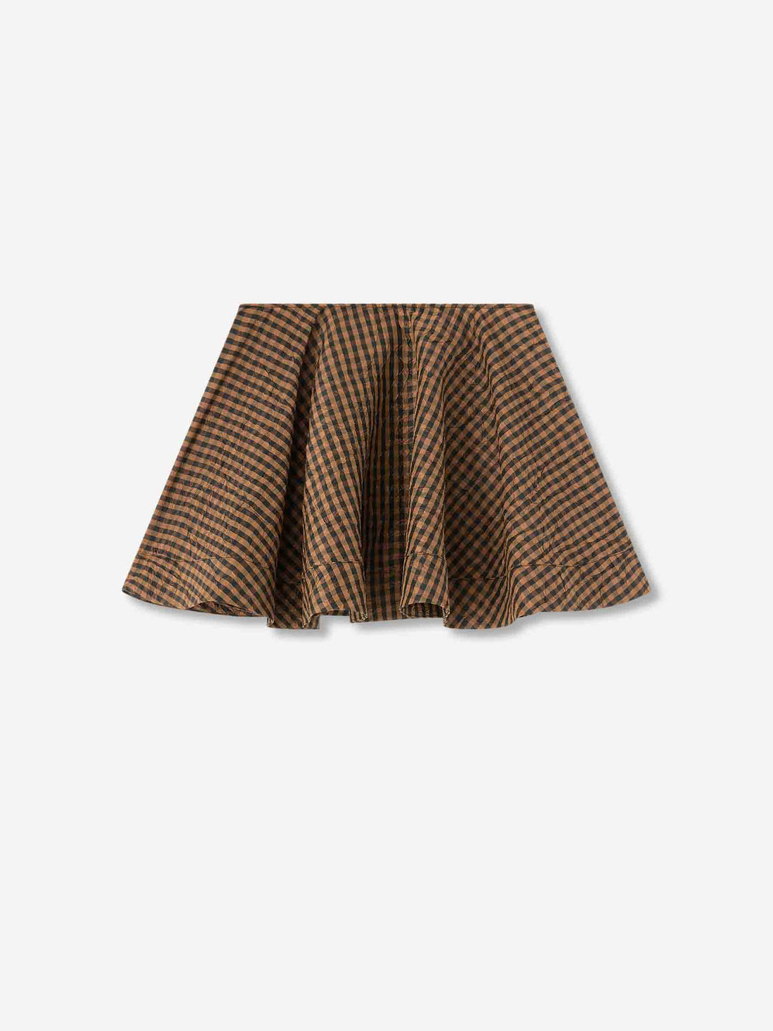 Outlet online Ganni Mujer Falda Mini Cuadros color Camel sku 750-001753 01 - Foto 1
