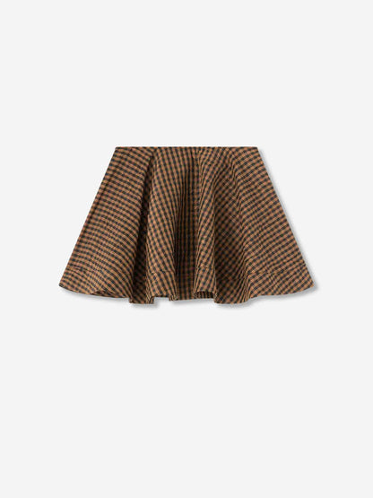 Outlet online Ganni Mujer Falda Mini Cuadros color Camel sku 750-001753 01 - Foto 1