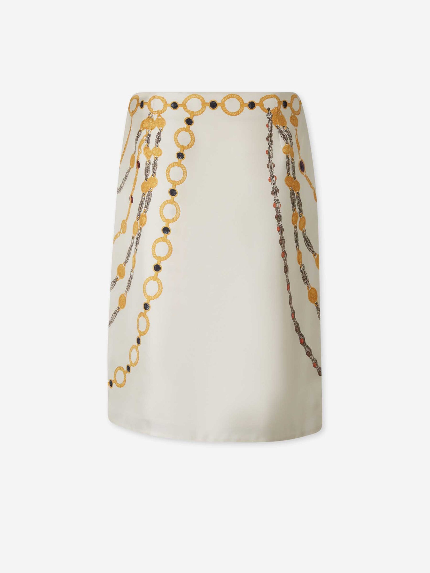 Outlet online Versace Mujer Falda Tubo Estampada color Marfil sku 750-001762 01 - Foto 3
