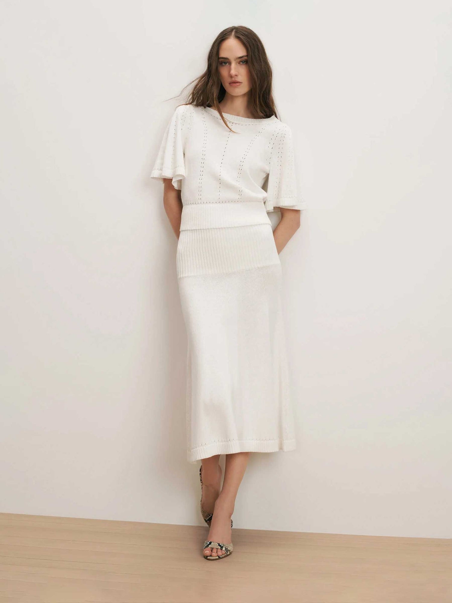 Outlet online Veronica Beard Mujer Falda Punto Cazian color Blanco sku 750-001780 01 - Foto 2
