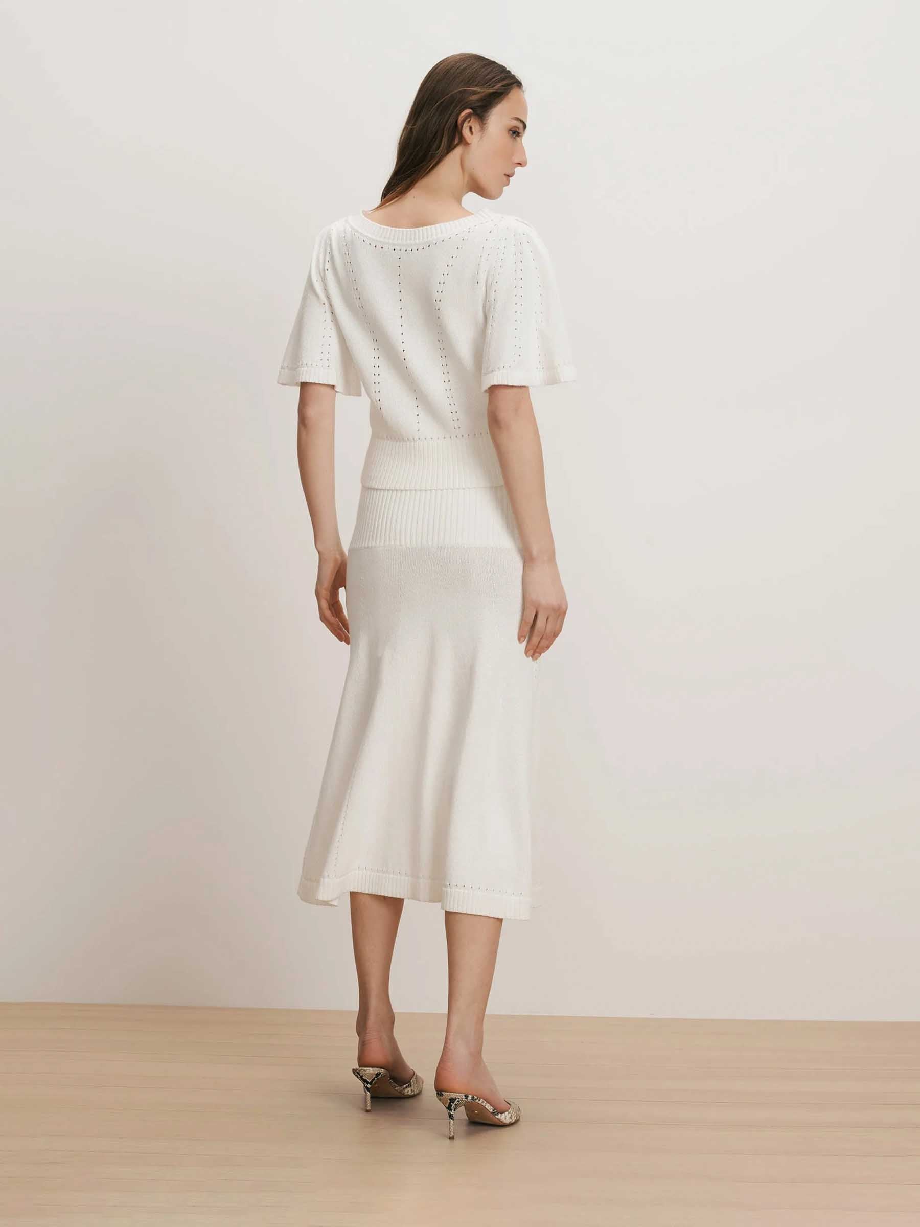 Outlet online Veronica Beard Mujer Falda Punto Cazian color Blanco sku 750-001780 01 - Foto 3