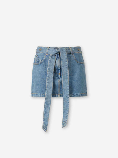 The Attico Mujer Barcelona Falda Mini Denim color Azul Denim sku 750-001799 01 - Foto 1