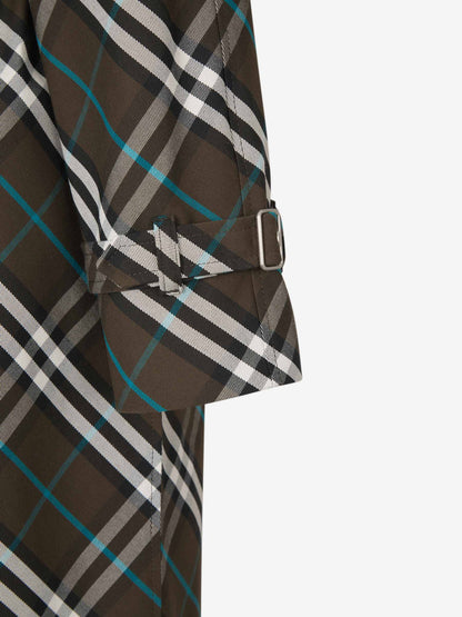 Outlet online Burberry Mujer Gabardina Motivo Cuadros color Verde Militar sku 773-000222 01 - Foto 7
