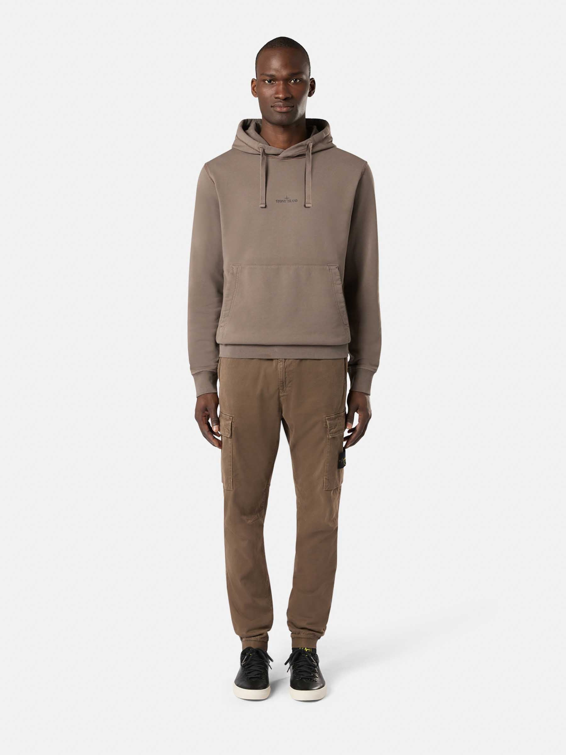 Outlet online Stone Island Hombre Sudadera Logo Algodón color Marron sku 545-001662 03 - Foto 2