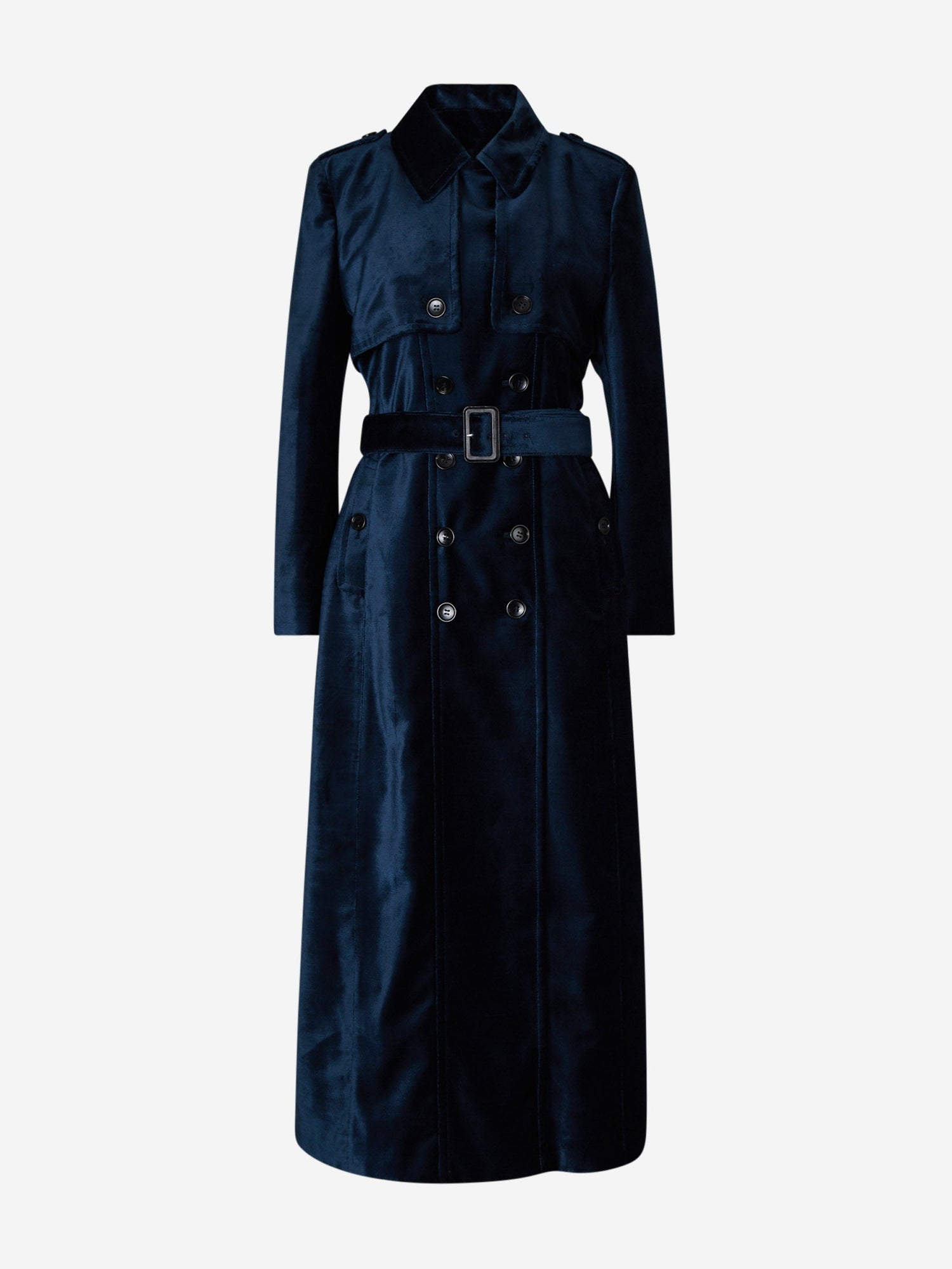 Outlet online Tom Ford Mujer Gabardina Terciopelo color Azul Marino sku 773-000228 01 - Foto 2