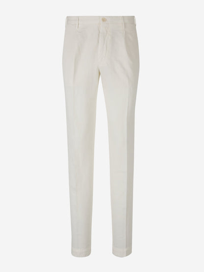 Outlet online Incotex Hombre Pantalones Chinos Tapered Fit color Blanco sku 521-002976 04 - Foto 1