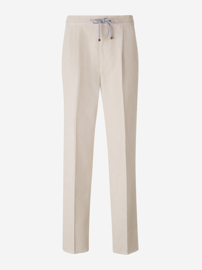 Outlet online Brunello Cucinelli Hombre Joggers Pana Plisados color Beige sku 521-003097 01 - Foto 1