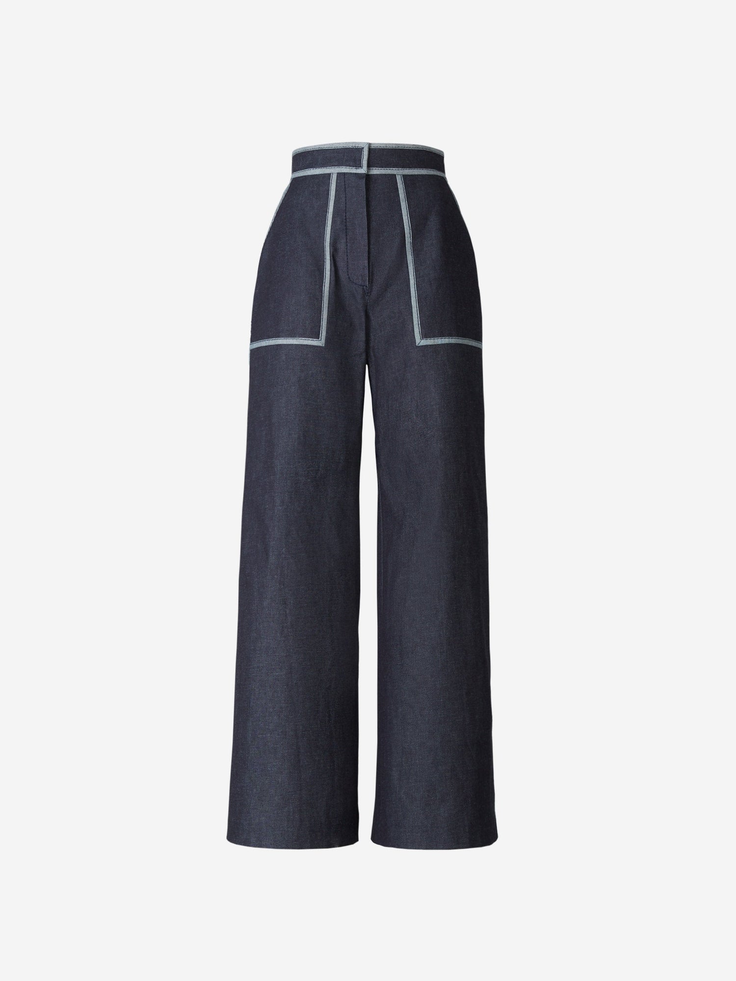 Outlet online Martin Grant Mujer Jeans Cropped Ribetes Contraste color Azul Cobalto sku 761-002839 01 - Foto 1