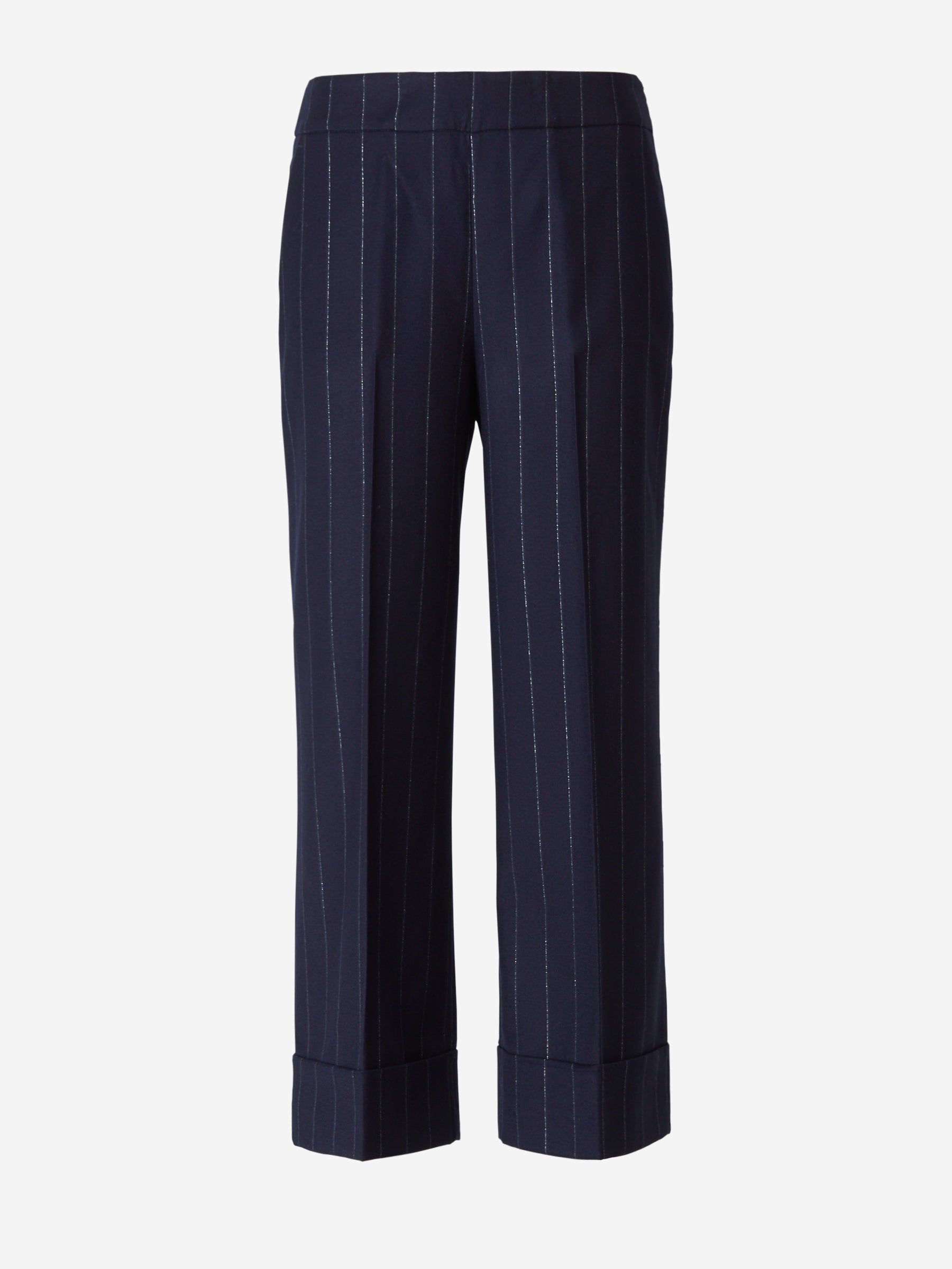 Outlet online Peserico Mujer Pantalones Motivo Rayas color Azul Noche sku 761-002954 01 - Foto 1