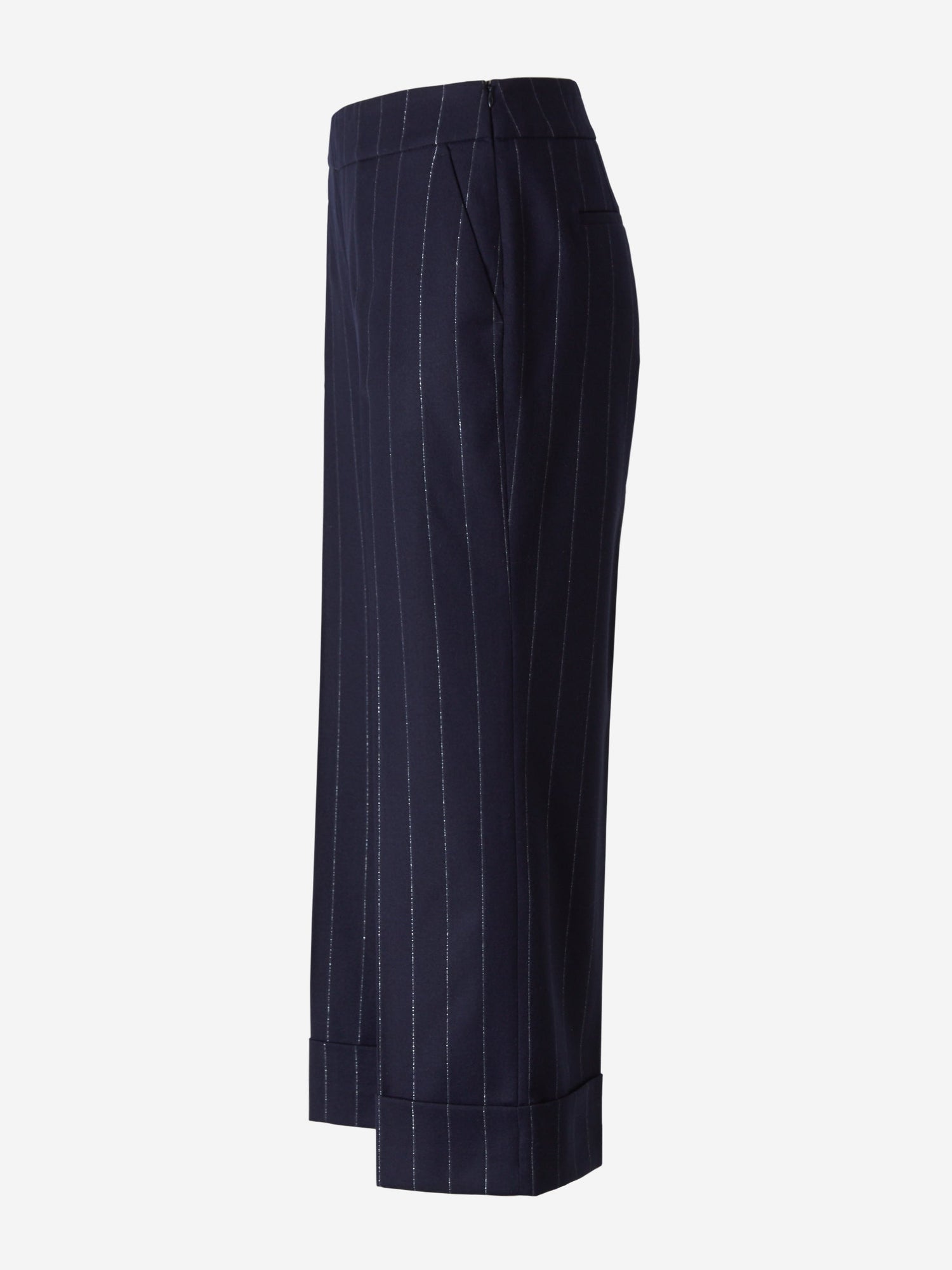 Outlet online Peserico Mujer Pantalones Motivo Rayas color Azul Noche sku 761-002954 01 - Foto 2