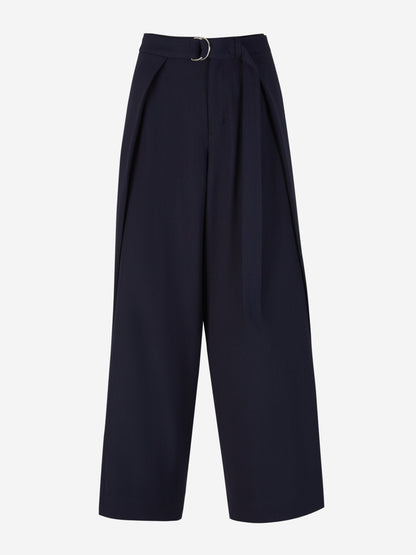 Outlet online Ami Paris Mujer Pantalones Formales Cinturón color Azul Noche sku 761-003251 01 - Foto 1