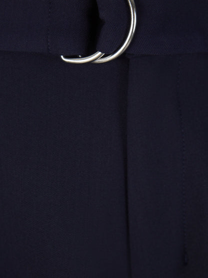 Outlet online Ami Paris Mujer Pantalones Formales Cinturón color Azul Noche sku 761-003251 01 - Foto 3