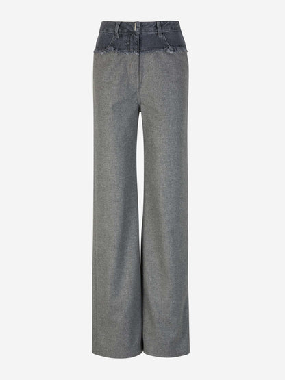Outlet online Givenchy Mujer Pantalones Oversize Lana color Gris Oscuro sku 761-003253 01 - Foto 1