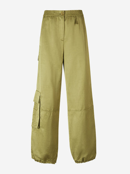 Outlet online Dorothee Schumacher Mujer Pantalones Papertouch Ease color Verde Militar sku 761-003276 02 - Foto 7