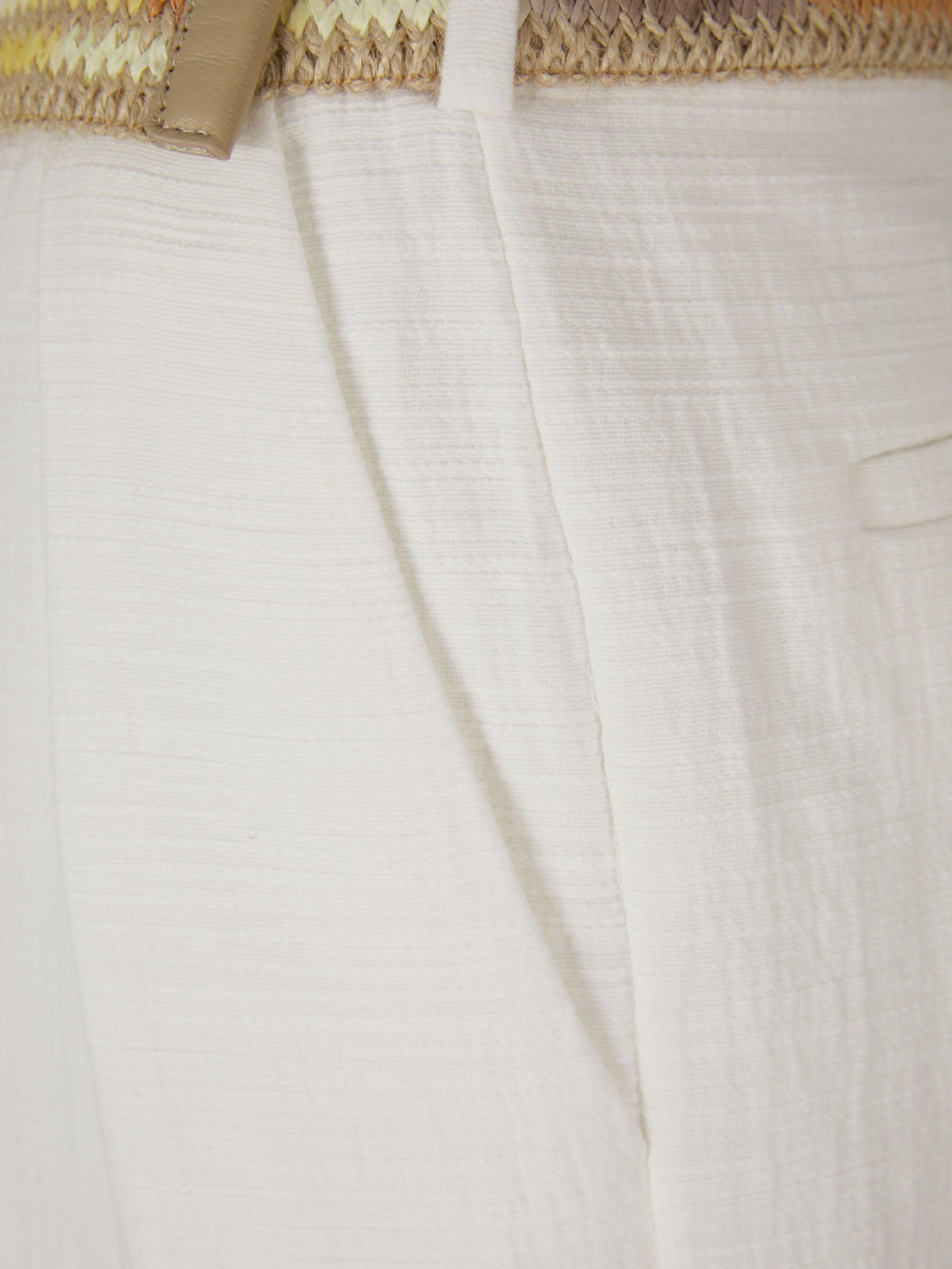 Outlet online Zimmermann Mujer Pantalones Devi Tuck color Marfil sku 761-003285 01 - Foto 4