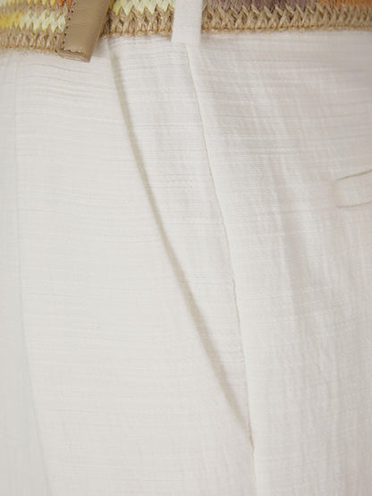 Outlet online Zimmermann Mujer Pantalones Devi Tuck color Marfil sku 761-003285 01 - Foto 4