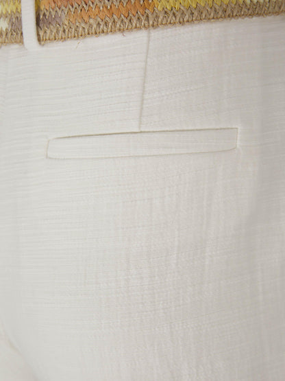 Outlet online Zimmermann Mujer Pantalones Devi Tuck color Marfil sku 761-003285 01 - Foto 6