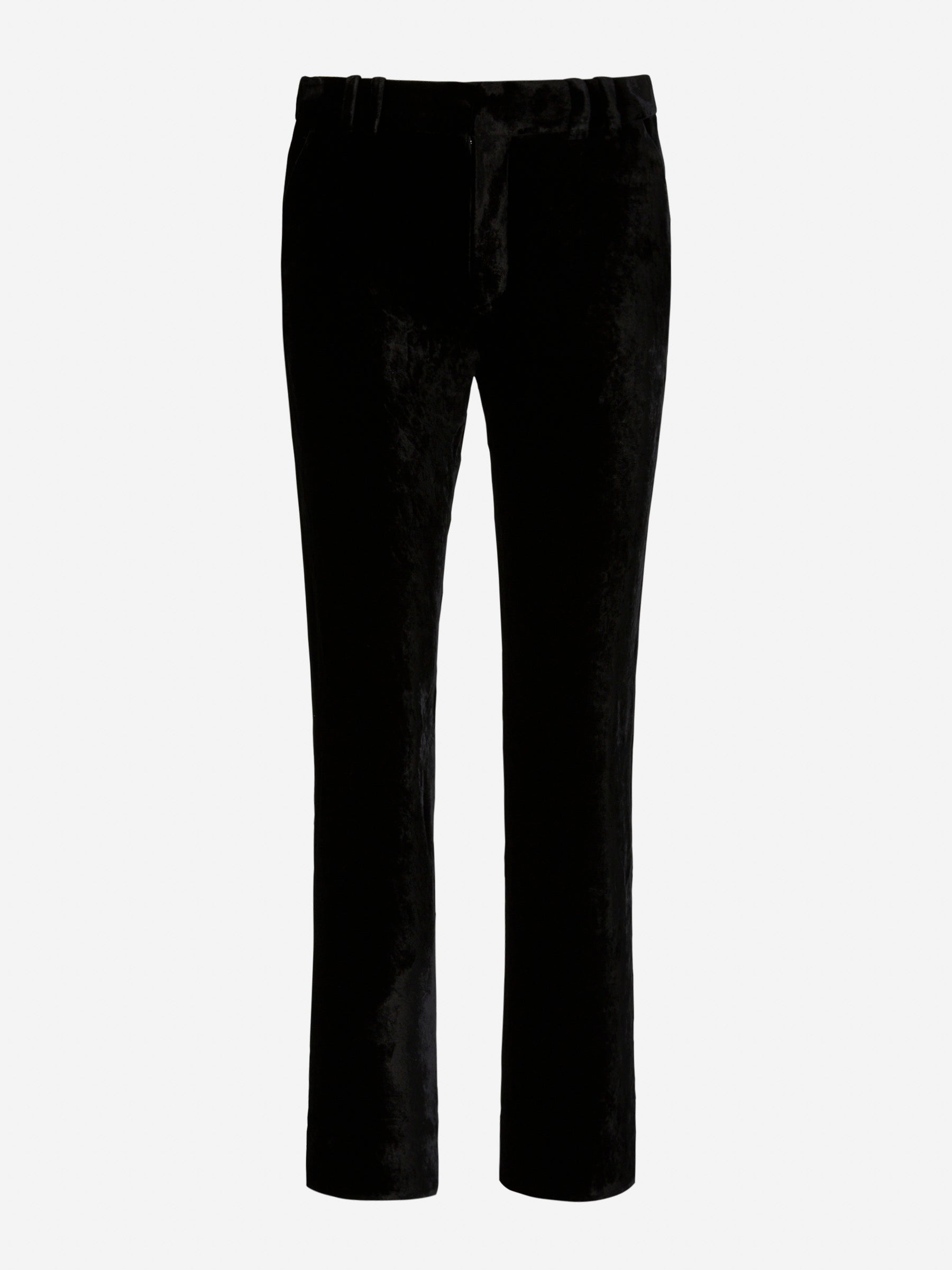 Outlet online Balmain Mujer Pantalones Bajos Terciopelo color Negro sku 761-003332 01 - Foto 1