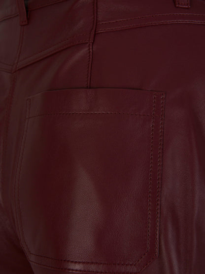 Outlet online Dorothee Schumacher Mujer Pantalones Plisados Piel color Burdeos sku 761-003336 01 - Foto 4