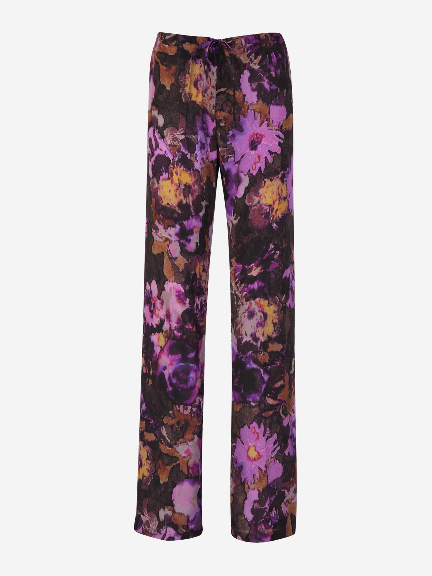 Outlet online Dries Van Noten Mujer Joggers Semitransparentes Floral color Purpura Oscuro sku 761-003346 01 - Foto 1