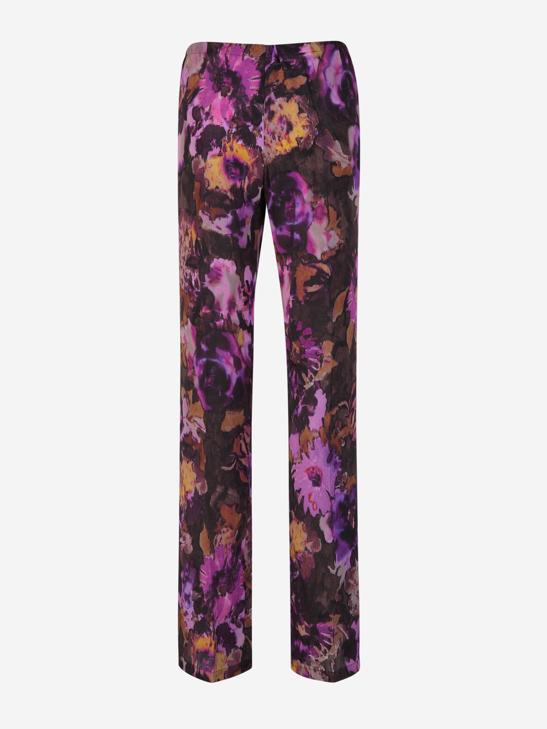 Outlet online Dries Van Noten Mujer Joggers Semitransparentes Floral color Purpura Oscuro sku 761-003346 01 - Foto 3