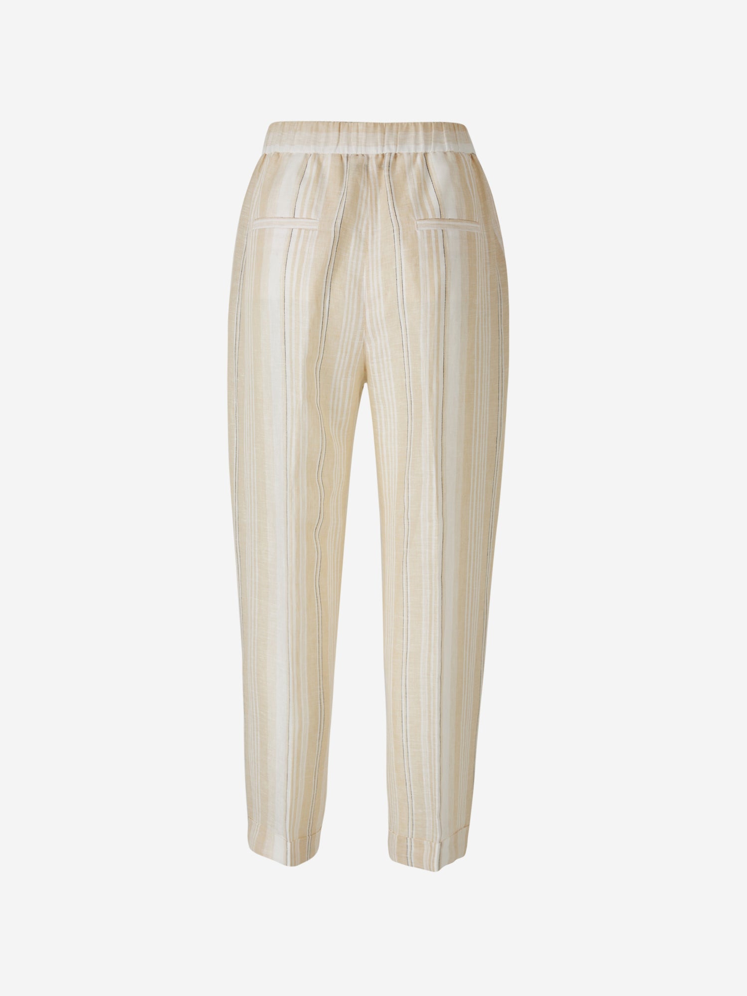 Outlet online Peserico Mujer Pantalones Lino Rayas color Beige sku 761-003357 01 - Foto 3