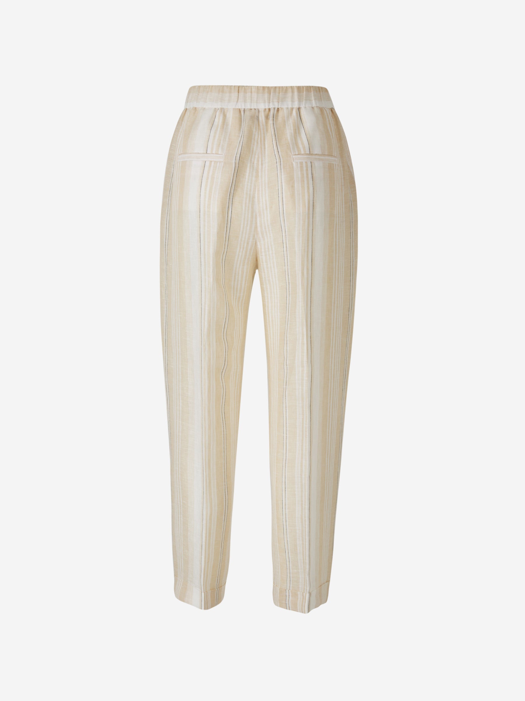 Outlet online Peserico Mujer Pantalones Lino Rayas color Beige sku 761-003357 01 - Foto 3