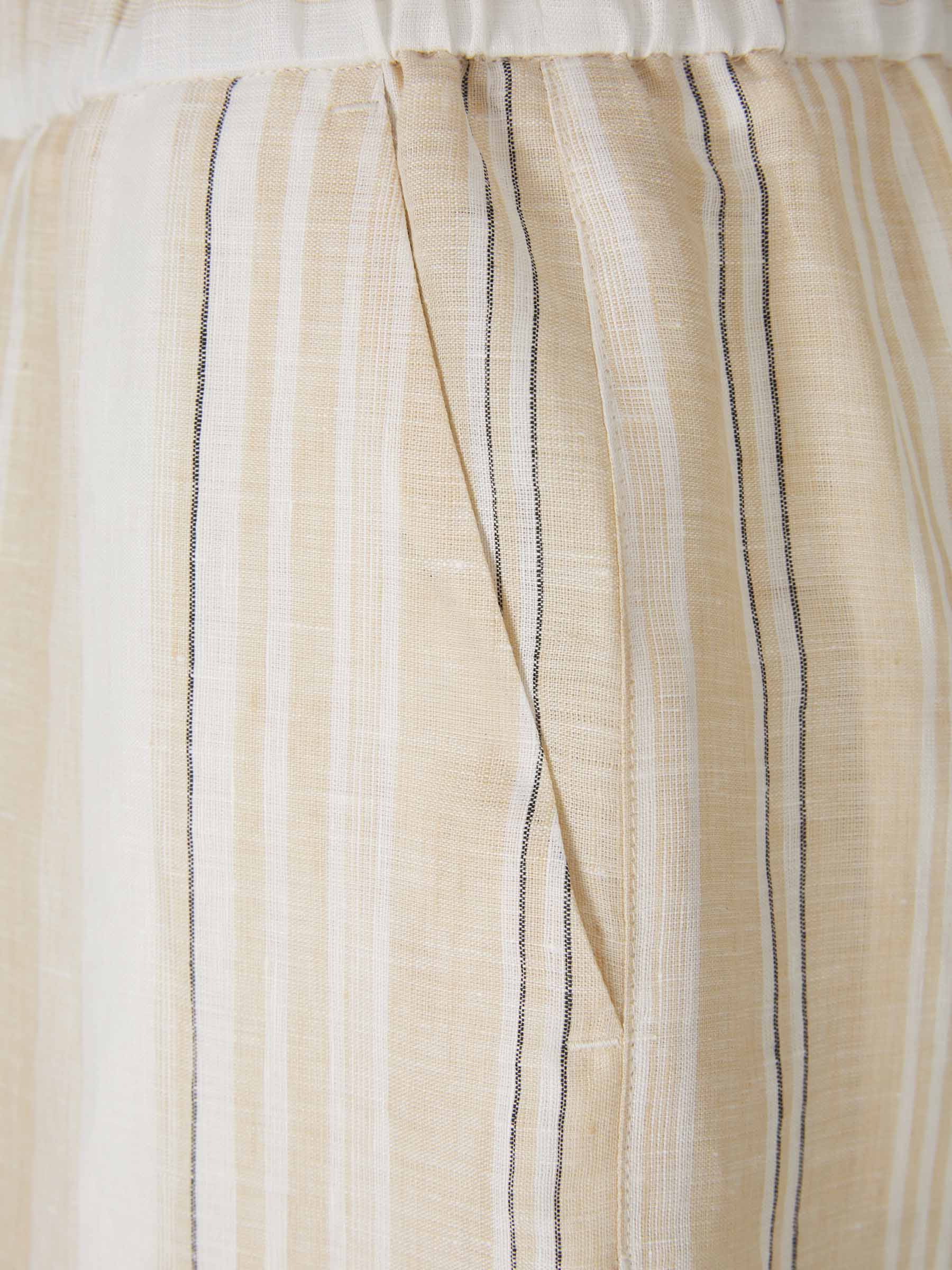 Outlet online Peserico Mujer Pantalones Lino Rayas color Beige sku 761-003357 01 - Foto 4