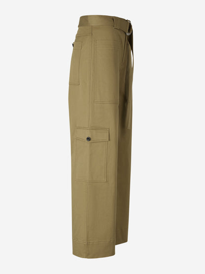 Outlet online Proenza Schouler Mujer Pantalones Cargo Algodón color Verde Militar sku 761-003359 01 - Foto 2