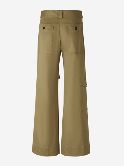 Outlet online Proenza Schouler Mujer Pantalones Cargo Algodón color Verde Militar sku 761-003359 01 - Foto 3