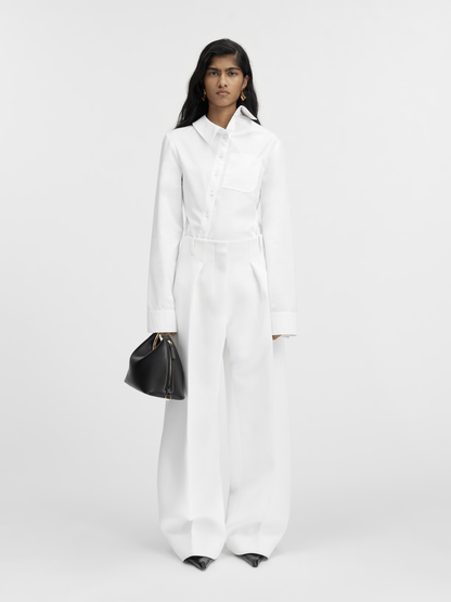 Outlet online Jacquemus Mujer Pantalones Le pantalon Ovalo color Blanco sku 761-003399 01 - Foto 1