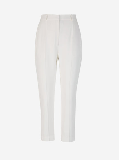 Outlet online McQueen Mujer Pantalones Formales Crepé color Marfil sku 761-003425 01 - Foto 2
