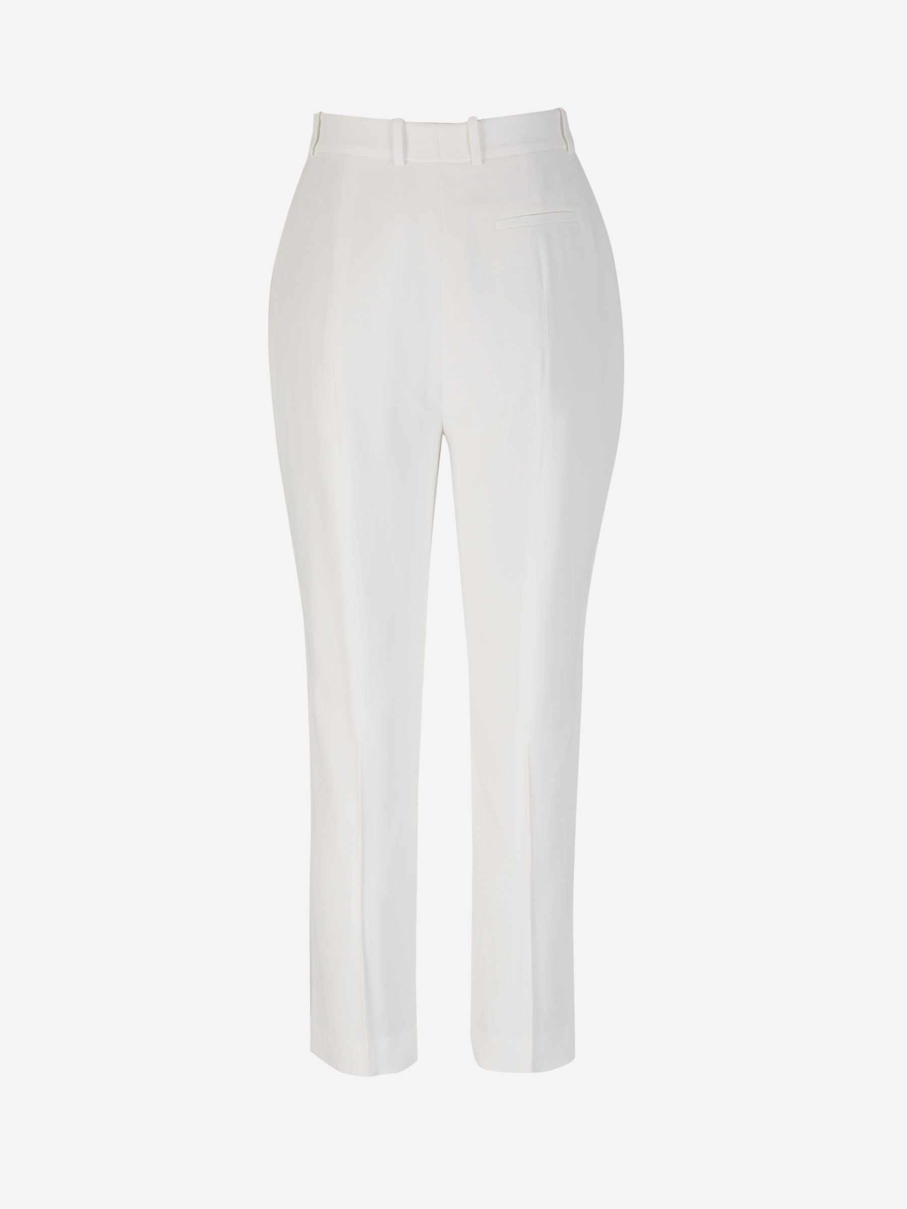 Outlet online McQueen Mujer Pantalones Formales Crepé color Marfil sku 761-003425 01 - Foto 3
