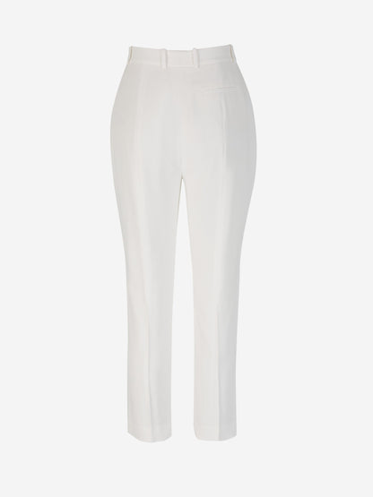 Outlet online McQueen Mujer Pantalones Formales Crepé color Marfil sku 761-003425 01 - Foto 3