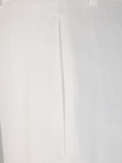 Outlet online McQueen Mujer Pantalones Formales Crepé color Marfil sku 761-003425 01 - Foto 4