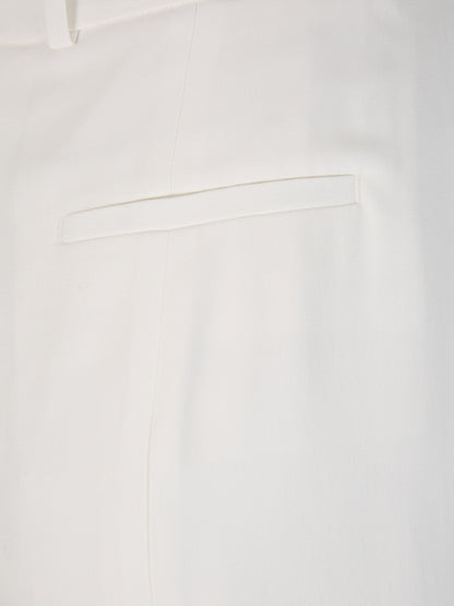 Outlet online McQueen Mujer Pantalones Formales Crepé color Marfil sku 761-003425 01 - Foto 5