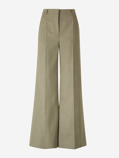 Outlet online Stella McCartney Mujer Pantalones Vestir Wide Leg color Verde Manzana sku 761-003564 01 - Foto 1