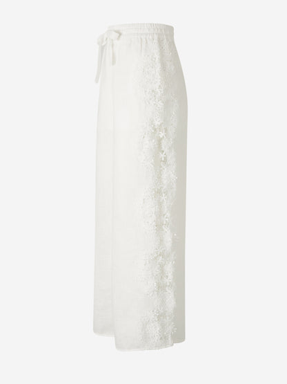 Outlet online Zimmermann Mujer Pantalones Halliday Encaje color Blanco sku 761-003571 01 - Foto 2