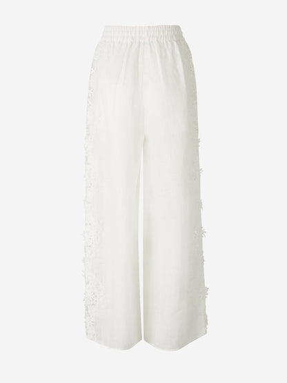 Outlet online Zimmermann Mujer Pantalones Halliday Encaje color Blanco sku 761-003571 01 - Foto 3