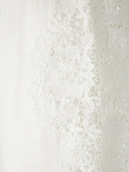 Outlet online Zimmermann Mujer Pantalones Halliday Encaje color Blanco sku 761-003571 01 - Foto 4