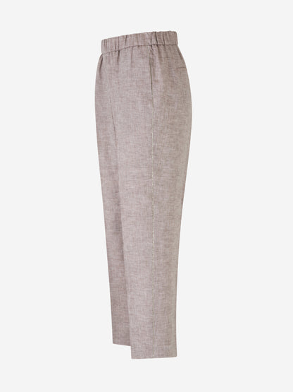 Outlet online Peserico Mujer Joggers Fluidos Lino color Camel sku 761-003607 01 - Foto 2