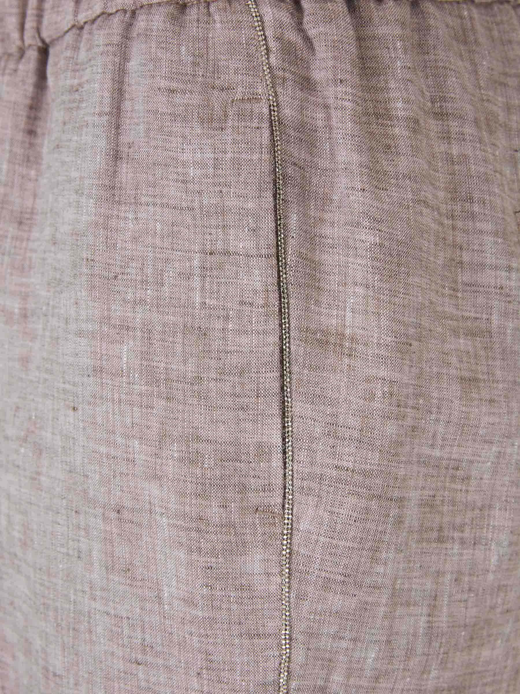 Outlet online Peserico Mujer Joggers Fluidos Lino color Camel sku 761-003607 01 - Foto 4