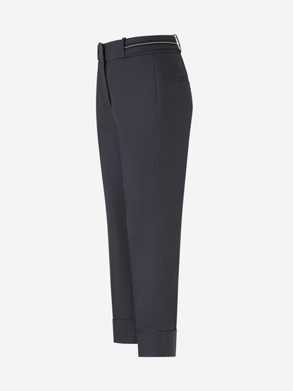 Outlet online Peserico Mujer Pantalones Vestir Lisos color Azul Marino sku 761-003610 01 - Foto 2