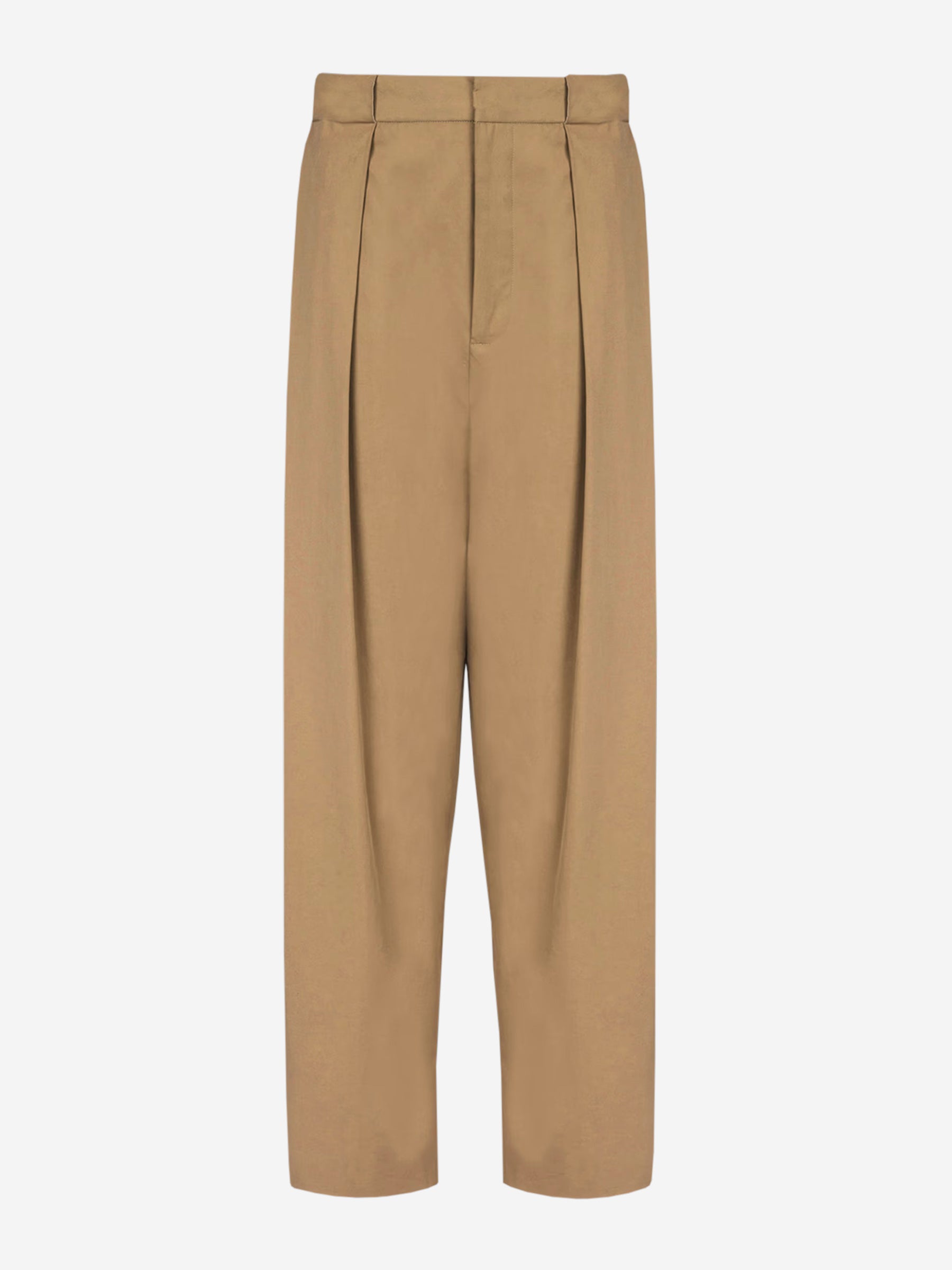 Outlet online Balmain Mujer Pantalones Plisado Algodón color Beige sku 761-003627 01 - Foto 1